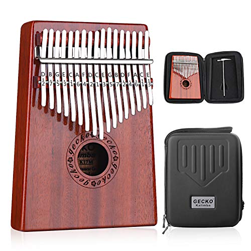GECKO Kalimba 17 Keys Thumb Piano with Waterproof Protective Box, Tune...